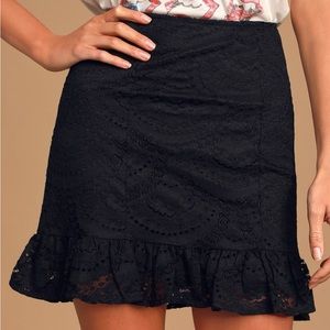 BNWT Lulus Black Eyelet Skirt